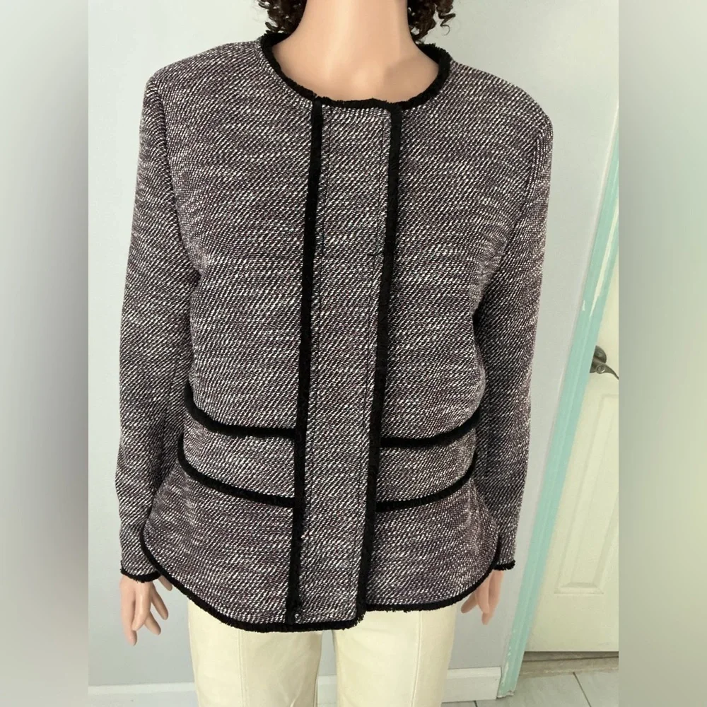 Banana Republic Black and Gray Blazer Sz 12